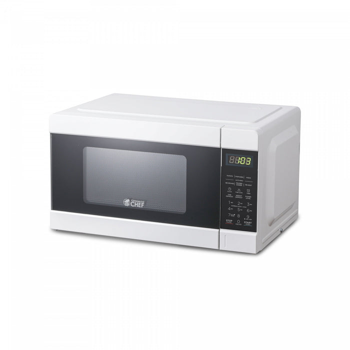 CHM Series Commercial Chef 0.9 Cu. Ft. Countertop Microwave Oven, CHM990W, White Countertop Microwave Less 1cuft