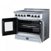 Forno Torino French Door 36 Inch White Induction Range, 5.36 cu.ft. - FFSIN0950-36WHT Electric Range | Cuisiniere a induction Torino de 36 po avec portes francaises, blanche, 5,36 pi³ - FFSIN0950-36WHT