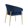 Jessie Modern Dining Chairs Set Of 2 With Upholstered Fabric Side Chairs And Metal Frame,blue | Jessie Chaises De Salle A Manger Modernes, Lot De 2, Chaises Laterales Tapisees En Tissu Avec Structure Metallique, Bleu