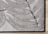 Jackson Grey White Botanical Leaves Rug, 6'7" x 9'6" Outdoor Area Rug | Tapis Jackson a feuilles botaniques gris et blanc, 6'7" x 9'6"