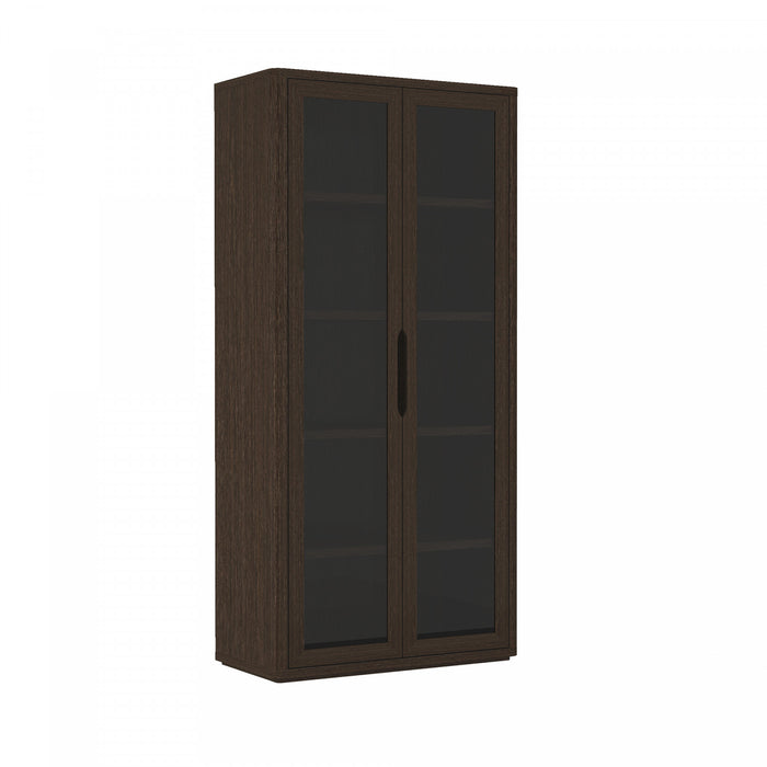 Rivington Modern 38\" Bookcase Cabinet in Walnut