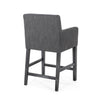 Lewis 26" Seat Height Counter Stool With Upholstered Fabric And Solid Wood Legs - Charcoal | Tabouret De Comptoir Lewis Hauteur D’assise 66 cm – Tissu Rembourre Et Pieds En Bois Massif - Charbon
