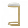 Aura Modern Metal Upholstered Barstool in White - Set of 3 Bar Stool | Tabouret de bar moderne en metal et tissu Aura, blanc - Lot de 3