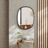 Umbra Hub Oval 24" x 18" Wall Mirror - Black|Miroir mural ovale Hub de Umbra de 24 po x 18 po - noir