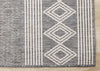 Jackson Grey White Patterned Rows Rug, 7'10" x 10'6" Outdoor Area Rug | Tapis Jackson gris blanc a motifs en rangees, 7'10" x 10'6"