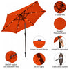 Costway 9' Solar LED Lighted Patio Market Umbrella Tilt Adjustment Crank Lift Orange