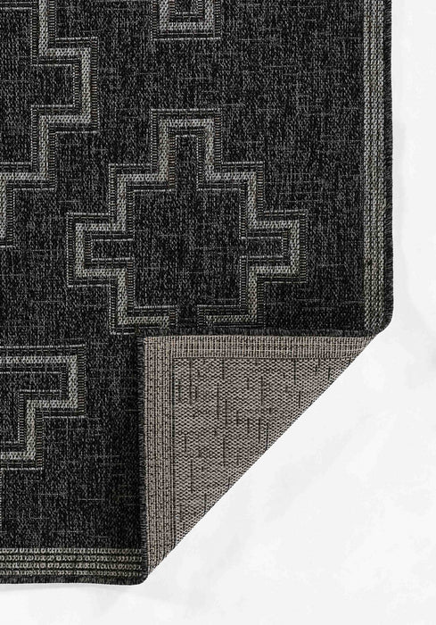 Esina Transitional 5'3\" x 7'0\" Area Rug in Black Indoor Area Rug