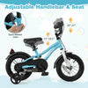 Costway 12" Kids Bike For 3-4 Years Old Boys & Girls With Adjustable Seat Handbrake Reflectors Blue