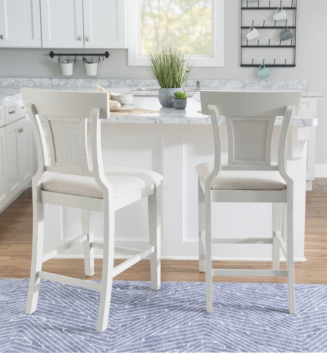 Rylan Fabric Counter-Height Stool - White