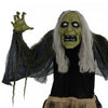 Outsunny 47" Witch Halloween Decoration with Sound Activated Light Up Eyes