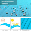 Costway 10Ft Square Patio Offset Cantilever Umbrella 360 Degree Tilt Aluminum Blue