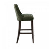 Beever Modern Chenille Wood Upholstered Barstool in Forest Green | Tabouret de bar moderne Beever en bois avec revetement en chenille vert foret