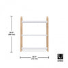 Umbra Modern Bellwood 3-Shelf Bookcase - White and Natural|Bibliothèque moderne Bellwood de Umbra à 3 tablettes - blanche et naturelle