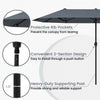 Costway 13 FT Large Patio Umbrella Outdoor Double-Sided Table Market Umbrella for Garden Gray