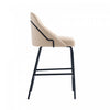 Gracie Modern Metal Upholstered Counter Stool in Tan and Black Bar Stool | Tabouret de comptoir moderne Gracie en metal et tissu, coloris beige et noir
