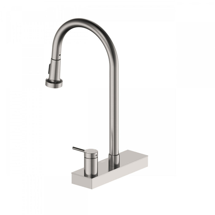 4 Function Pivoting Waterfall Pull-Down Kitchen Faucet with Power Wash. Brushed Nickel-FCWRMBND1 Laundry Combo