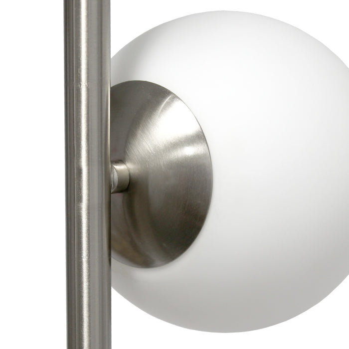 Liam Modern 2 Light Floor Lamp, Brushed Nickel, 66\"H