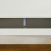 HOMCOM LED Nightstand Bedside Table with Drawers LED Light White