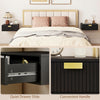HOMCOM Floating Nightstands Set of 2, Bedside Tables Black