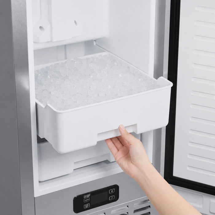 Forno Cristallo 15 Inch Freestanding/Undercounter Ice maker, 66.1 lbs, Stainless Steel - FIMBI7307-15S Ice Maker