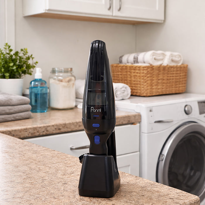 Panni H1 MAX 12V Cordless Hand Vacuum, Brushless Motor, Charging Stand, Attachments, Black, H5182 Vacuum Stick Handheld