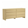 Linda Modern 2-Piece Dresser and Nightstand in Natural Oak | Linda Moderne Commode 2 Pieces et Table de Nuit en Chene Naturel