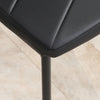 HOMCOM 4-Pieces Dining Chairs, Accent Chair w/ Upholstery Seat Steel Legs