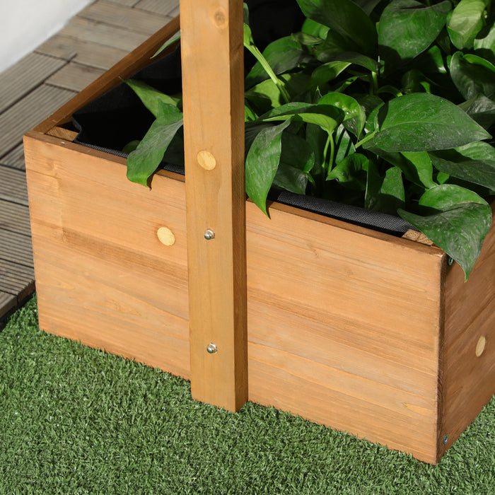 Outsunny 4-tier Raised Garden Bed, Vertical Elevated Planter Rack With Non-woven Fabric, Wooden Raised Planter Boxes For Indoor And Outdoor
