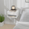 HOMCOM Floating Bedside Tables Set of 2, Wall-Mounted Nightstand White