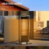 Outsunny Electric Patio Heater With Ultra-low Glare And 6 Heat Settings, 1200w Aluminium Alloy Frees|Outsunny Chauffe-terrasse Electrique Avec Eblouissement Ultra-faible Et 6 Reglages De Chaleur, Radia