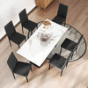 HOMCOM Dining Chairs, Set of 6, Linen Upholstered Accent Chairs, Back