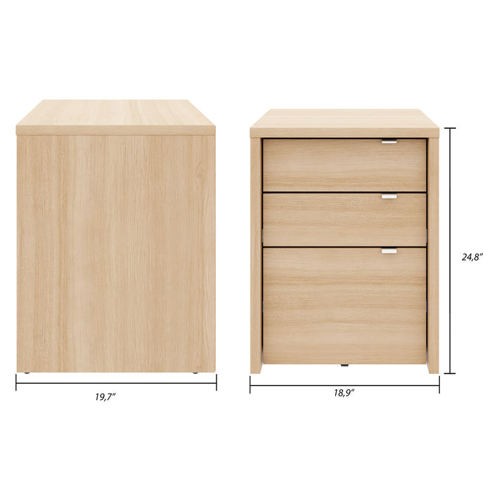 Multi-Purpose Storage Office Storage And Filling Cabinet, Natural Blonde Oak Coat Rack