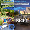 Costway 10' Solar LED Lighted Patio Market Umbrella Tilt Adjustment Crank Blue