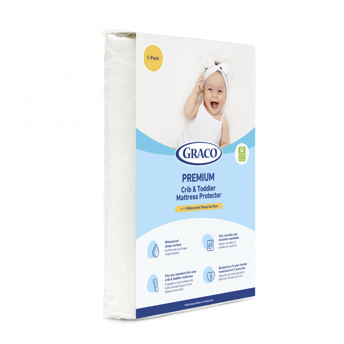 Graco Premium Waterproof Crib and Toddler Mattress Protector - 1 pack