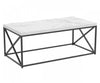 44" Coffee Table Marble With Black Metal | Table à café de 44 po en marbre avec métal noir