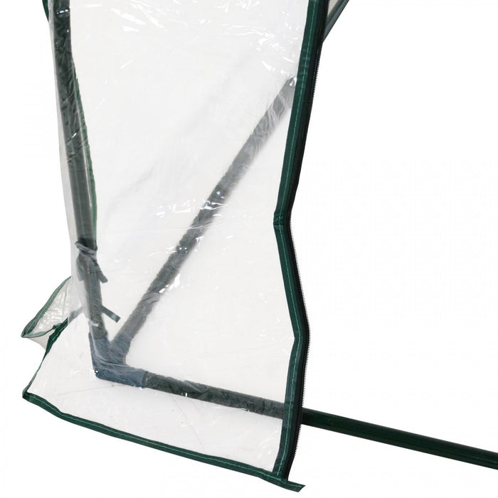 Outsunny 99\" X 39\" X 32\" Mini Greenhouse Transparent Portable Hot House For Plants With Zippered Doors For Outdoor, Indoor, Garden