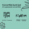 Storkcraft Caribou Twin over Twin Bunk Bed - Gray