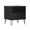 Avira Mid-Century Modern 20" Nightstand in Black (1-Drawer) | Table de nuit Avira style milieu du siecle moderne 20" en noir (1 tiroir)