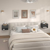 HOMCOM Floating Nightstands Set of 2, Bedside Tables with Fluted Drawer