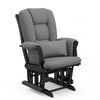 Storkcraft Tuscany Glider and Ottoman - Black/Gray Chair