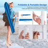 Goplus 6.5 FT Outdoor Fringe Patio Umbrella with Carrying Bag Push Button Tilt for Garden Navy