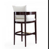 Ritz Mid-Century Modern Wood Upholstered Barstool in Ivory - Set of 3 | Tabouret de bar en bois rembourre style mid-century Ritz, ivoire – Lot de 3