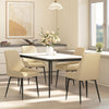 HOMCOM Dining Chairs Set of 4, PU Leather Kitchen Chairs with Steel Legs