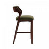 Patricia Modern Wood Upholstered Barstool in Turtle Green Bar Stool | Tabouret de bar moderne Patricia en bois avec revetement en tissu vert tortue