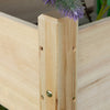 Outsunny 34"x34"x28" 2-tier Raised Garden Bed Wooden Planter Box For Backyard, Patio To Grow Vegetab|Outsunny Jardinieres Sur Pieds Carres Potagers 2 Etages Insert D'irrigation Inclus Bois Massif De Sa