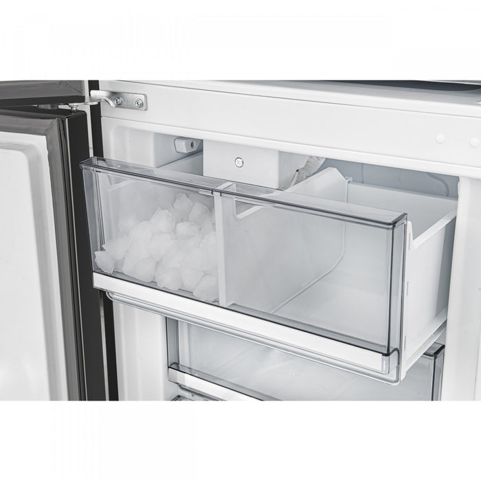 Forno Custodia 48\" Bottom Freezer combo, 20.6 cu.ft., Ice Maker, Total No frost, Black - FFFFD1766-48BLK Refrigerator