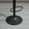 HOMCOM Set Of 2 Microfiber Retro Tub Bar Stools Metal Frame Footrest Brown