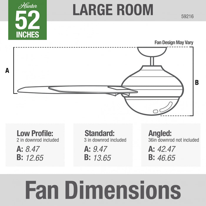 Dempsey Ceiling Fan with Light Fixture - Grey