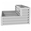 Outsunny 2 Tier Raised Garden Bed, 47" X 40" X 23'' Galvanized Steel Planter Box For Vegetables, Flo|Outsunny Lit De Jardin Sureleve A 2 Niveaux, 47" X 40" X 23'' Jardiniere En Acier Galvanise Pour Leg