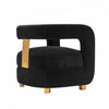 Amirah Modern Velvet Lounge Chair in Black - Set of 2 | Fauteuil lounge moderne Amirah en velours noir - Lot de 2